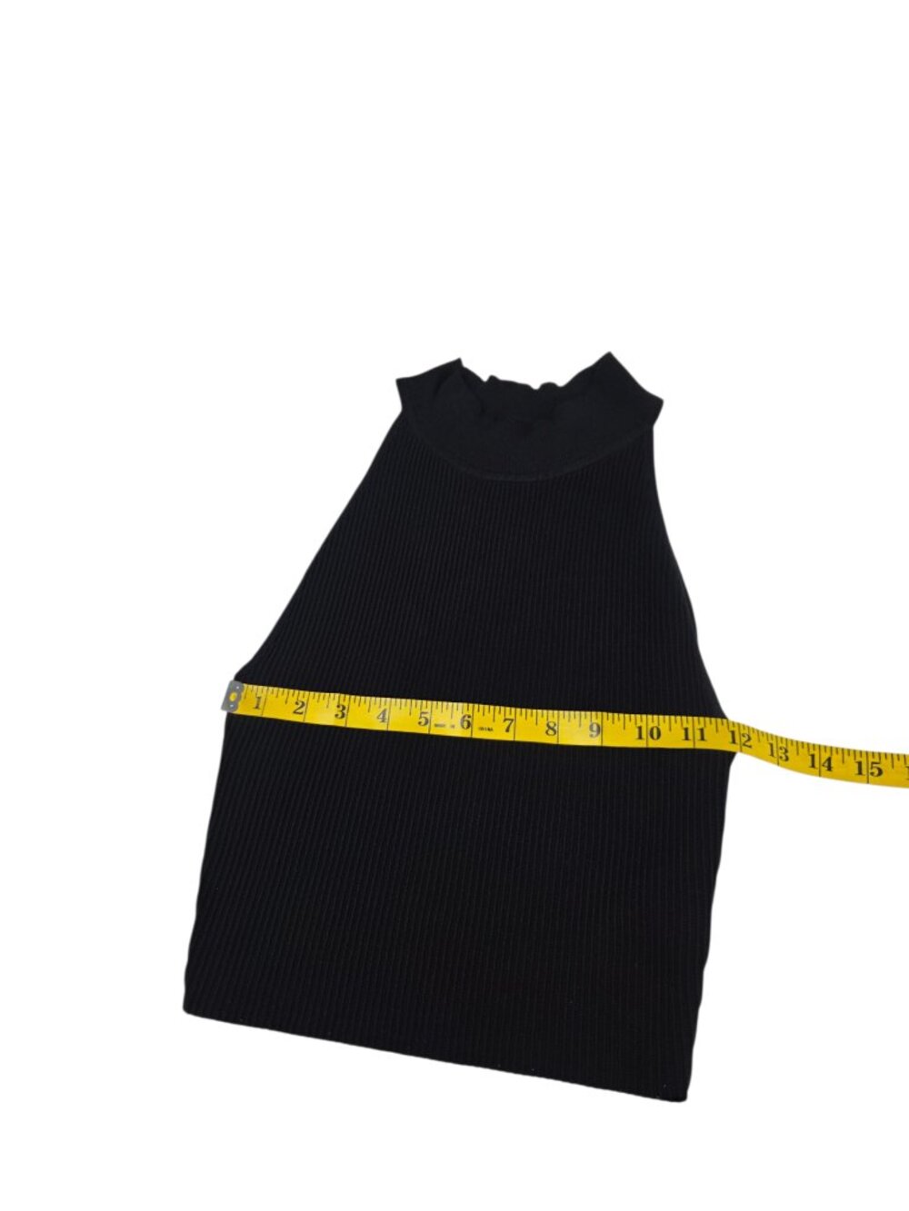 Aritzia Babaton Sculpt Knit High Neck Sleeveless Tank, Black, Ribbed Thick, XS - Picture 3 of 6